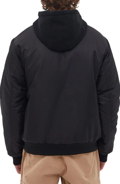 Shop Bench Hooded Bomber Jacket In Black