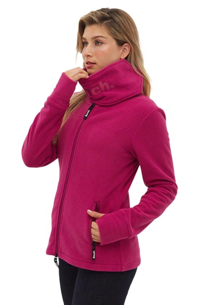 Shop Bench Stand Collar Fleece Jacket In Orchid