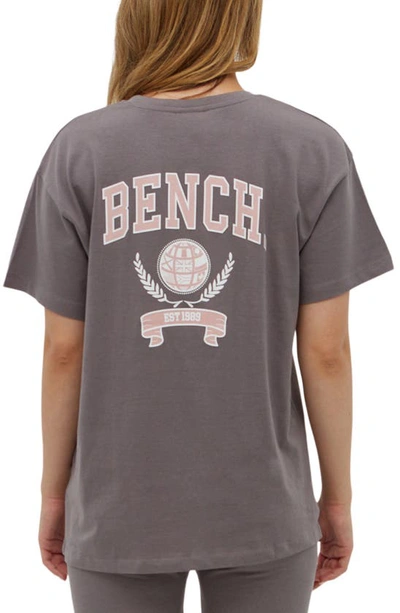 Shop Bench Alinta Varsity Graphic T-shirt In Charcoal