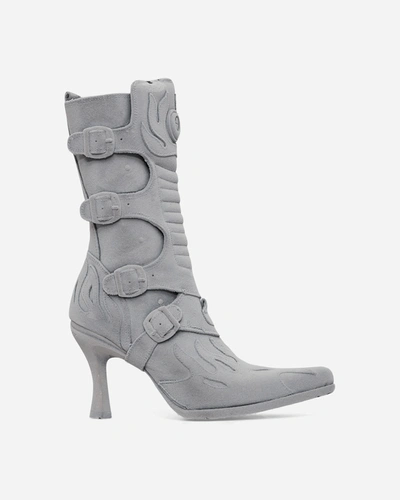 Shop New Rock Malicia Heels In Grey