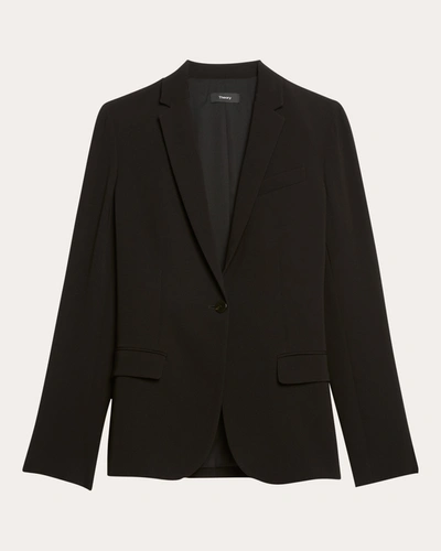 Theory Women's Classic Crepe Blazer In Black