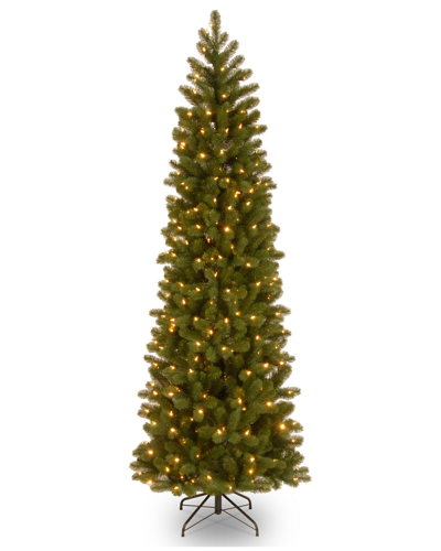 Shop National Tree Company 7.5ft Feel-real Down Swept Douglas Fir Pencil Tree With 350 Clear Lights