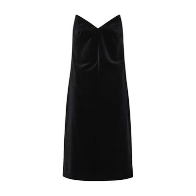 Shop Loewe Strapless Dress In Black