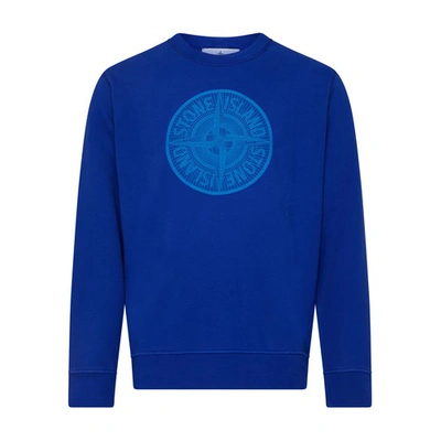 Shop Stone Island Sweatshirt In Bright_blue