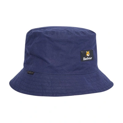 Shop Barbour X Maison Kitsuné - Reversible Bucket Hat In Dk_navy