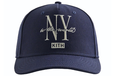 Pre-owned Kith Gwynn Pinch Crown Snapback Hat Nocturnal