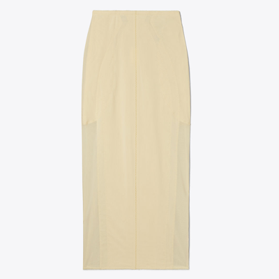 Shop Tory Burch Mesh Skirt In Ivory Mesh