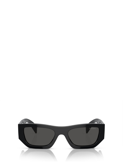 Shop Prada Eyewear Geometric Frame Sunglasses In Black
