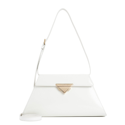 Shop Prada Triangle In White