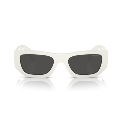 Shop Prada Eyewear Geometric Frame Sunglasses In White