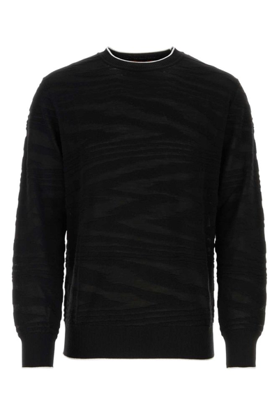 Shop Missoni Crewneck Knit Sweater In Black