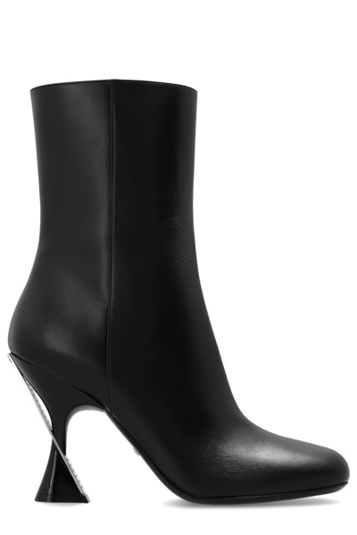 Shop Gucci Heeled Ankle Boots In Black
