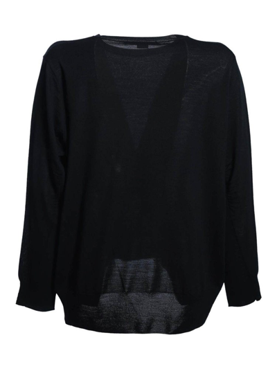 Shop Stella Mccartney Crewneck Knitted Sweater In Black