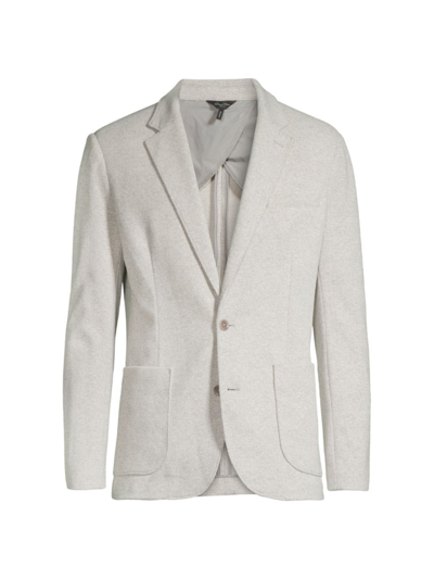 Shop Good Man Brand Men's Jacquard-knit Two-button Blazer In Frost Grey