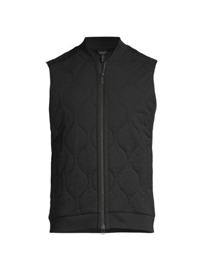 Shop Good Man Brand Men's Quilted Cotton Vest In Black