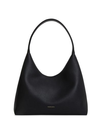 Shop Mansur Gavriel Women's Candy Leather Hobo Bag In Black