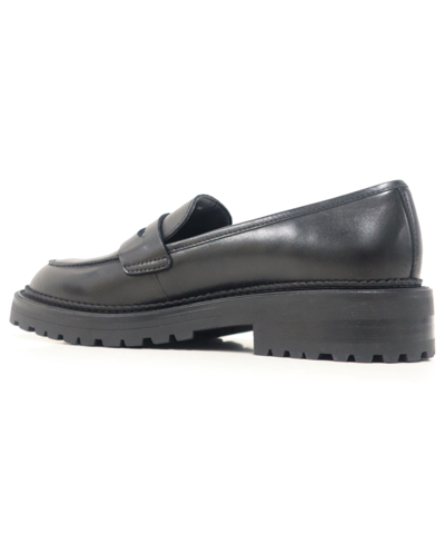 Shop Kenneth Cole New York Women's Fatima Lug Sole Loafers In Black - Leather