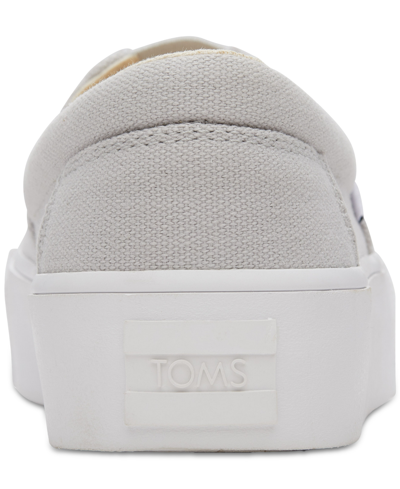Shop Toms Women's Fenix Canvas Slip-on Platform Sneakers In Oatmeal Suede