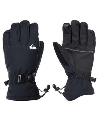 Shop Quiksilver Men's Snow Mission Touchscreen Gloves In True Black