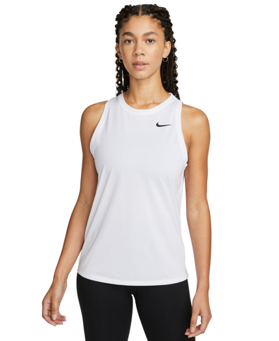 Shop Nike Women's Dri-fit Training Tank Top In White,black