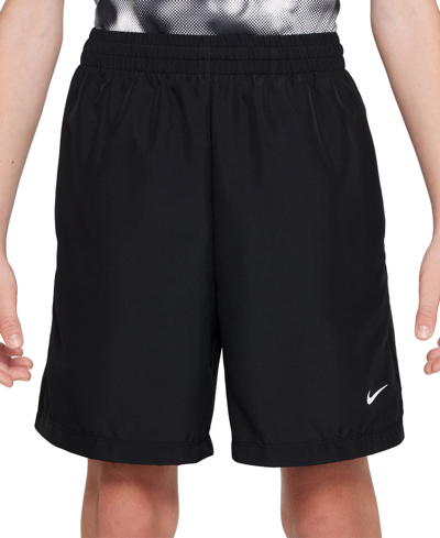 Shop Nike Big Boys Dri-fit Multi+ Training Shorts In Black,white