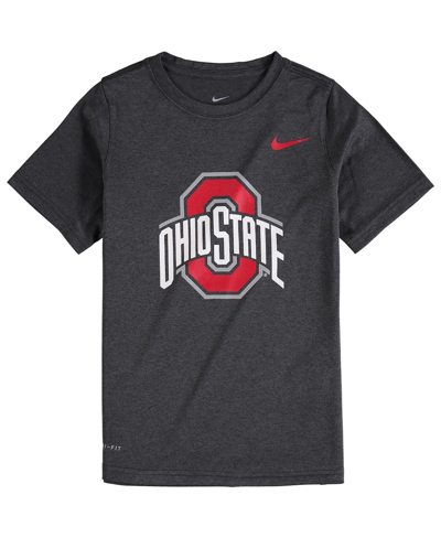 Shop Nike Big Boys  Anthracite Ohio State Buckeyes Logo Legend Performance T-shirt
