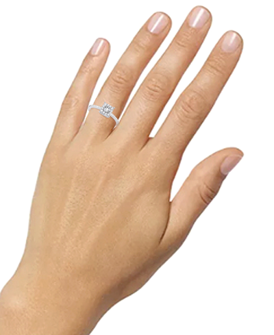 Promised Love Diamond Square Halo Ring (1/4 Ct. T.w.) In Sterling Silver In Sterling Silver
