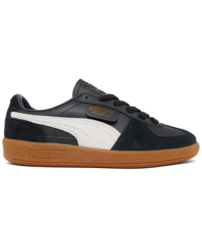 Shop Puma Women's Palermo Leather Casual Sneakers From Finish Line In Black