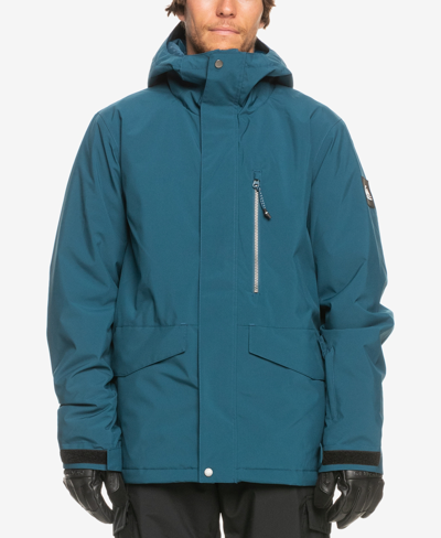 Shop Quiksilver Men's Snow Mission Solid Jacket In Majolica Blue