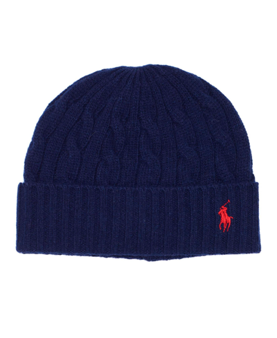 Shop Polo Ralph Lauren Classic Cable Beanie In Newport Navy