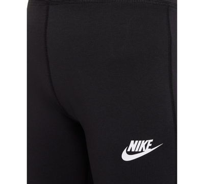 Shop Nike Big Girls Sportswear Favorites Swoosh Leggings In Smoke Grey