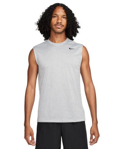 Shop Nike Men's Legend Dri-fit Sleeveless Fitness T-shirt In Tumbled Grey