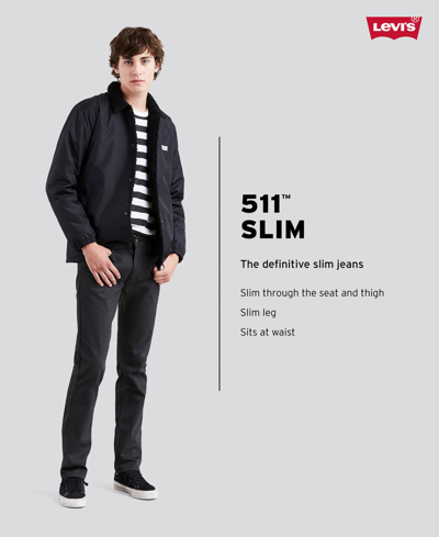 Shop Levi's Men's 511 Flex Slim Fit Eco Performance Jeans In Farfar Away Black