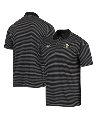 Shop Nike Men's  Black Colorado Buffaloes Stadium Stripe Primary Logo Performance Polo Shirt