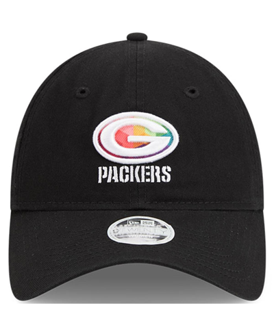 New Era Women's  Black Green Bay Packers 2023 Nfl Crucial Catch 9twenty Adjustable Hat In Black