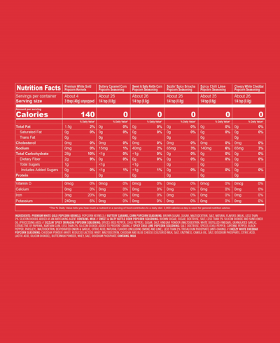 Urban Accents Box Office Hits Popcorn, Set Of 8 In No Color