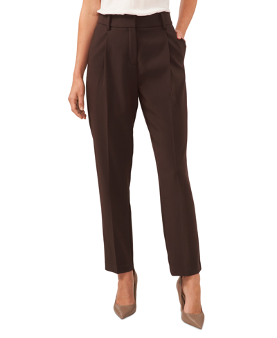 Shop Vince Camuto Women's Straight Leg Pants In Chocolate Torte