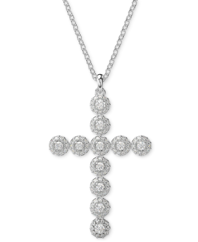 Shop Swarovski Silver-tone Insigne Crystal Cross Pendant Necklace, 15-3/4" + 2-3/4" Extender