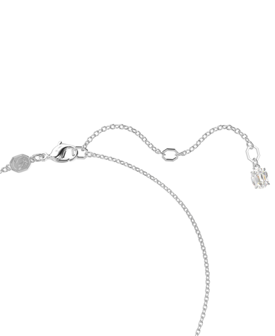 Swarovski Silver-tone Insigne Crystal Cross Pendant Necklace, 15-3/4" + 2-3/4" Extender In Silver