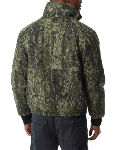 Shop Bass Outdoor Men's Quilted Zip-front Bomber Jacket In Green Bark Camo