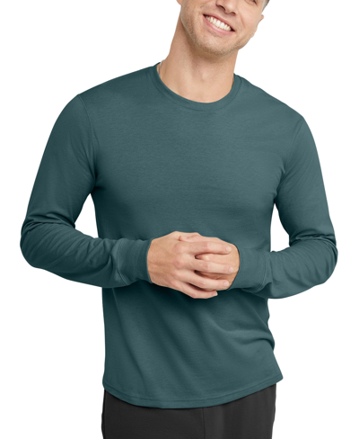Shop Alternative Apparel Men's Hanes Originals Cotton Long Sleeve T-shirt In Cactus