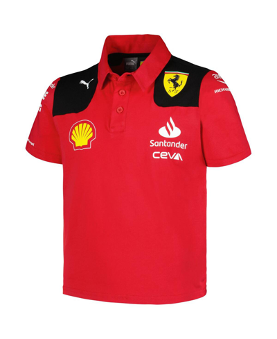 Shop Puma Big Boys  Red Scuderia Ferrari 2023 Team Polo Shirt