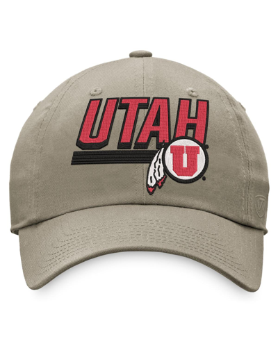 Shop Top Of The World Men's  Khaki Utah Utes Slice Adjustable Hat