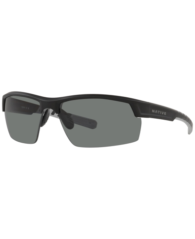 Shop Native Men's Catamount Polarized Sunglasses, Xd9006 In Matte Black,crystal