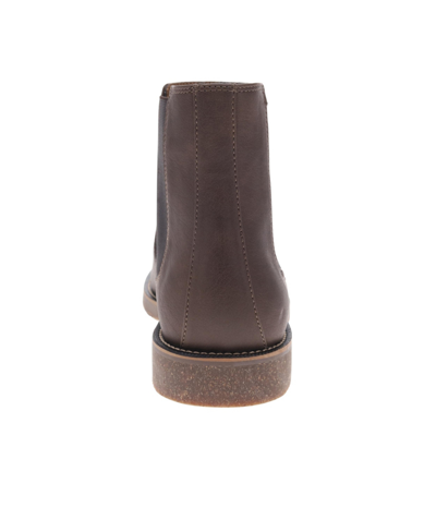 Dockers Mens Novato Dress Casual Slip On Chelsea Boots In Dark Brown