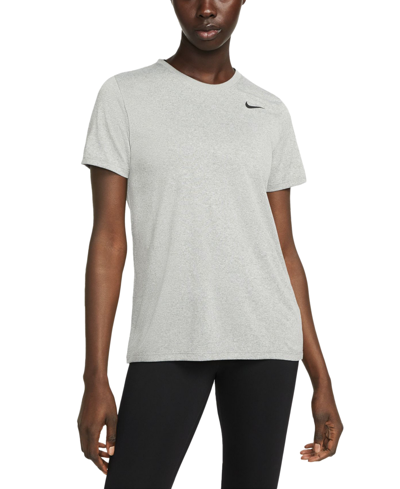 Shop Nike Women's Dri-fit T-shirt In Tumbled Grey