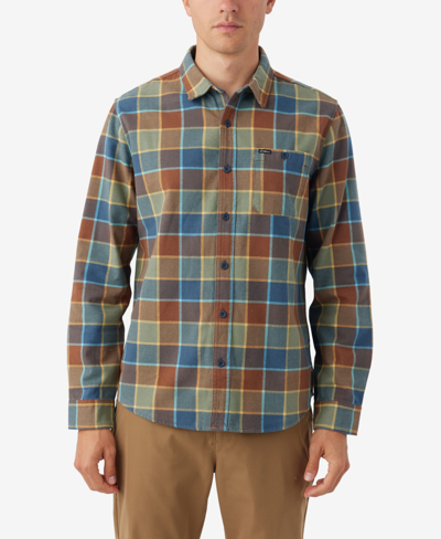 Shop O'neill Men's Winslow Plaid Flannel Shirt In Sage