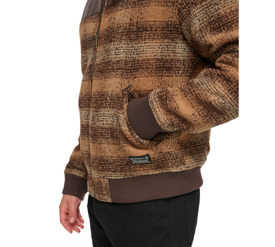 Levi's Men's Plaid Bomber Jacket In Brown Multi