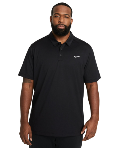 Shop Nike Men's Dri-fit Football Polo In Black,white