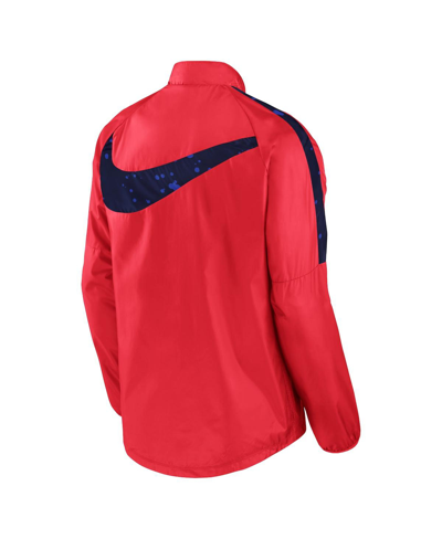 Shop Nike Big Boys  Red Usmnt Academy All-weather Raglan Full-zip Jacket